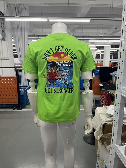 Short Sleeve Cotton Shirt with Logo in Green